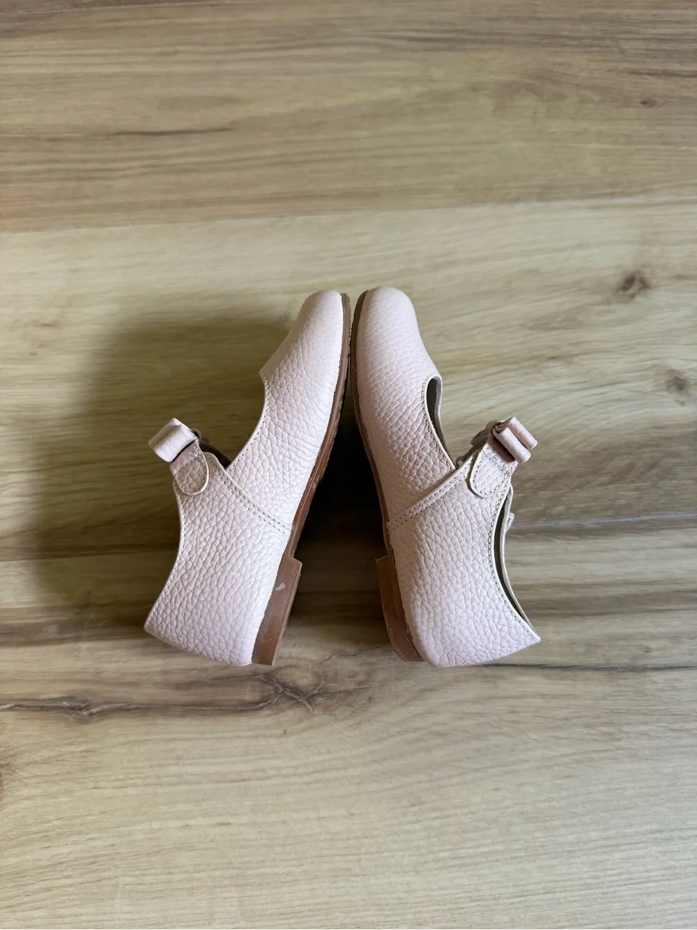 Elephantito Girls' Textured Bow Strap Dress Shoes in Light Pink Sz toddler 8